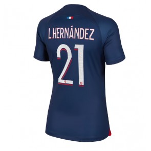 Paris Saint-Germain Lucas Hernandez #21 Replika Hjemmebanetrøje Dame 2023-24 Kortærmet